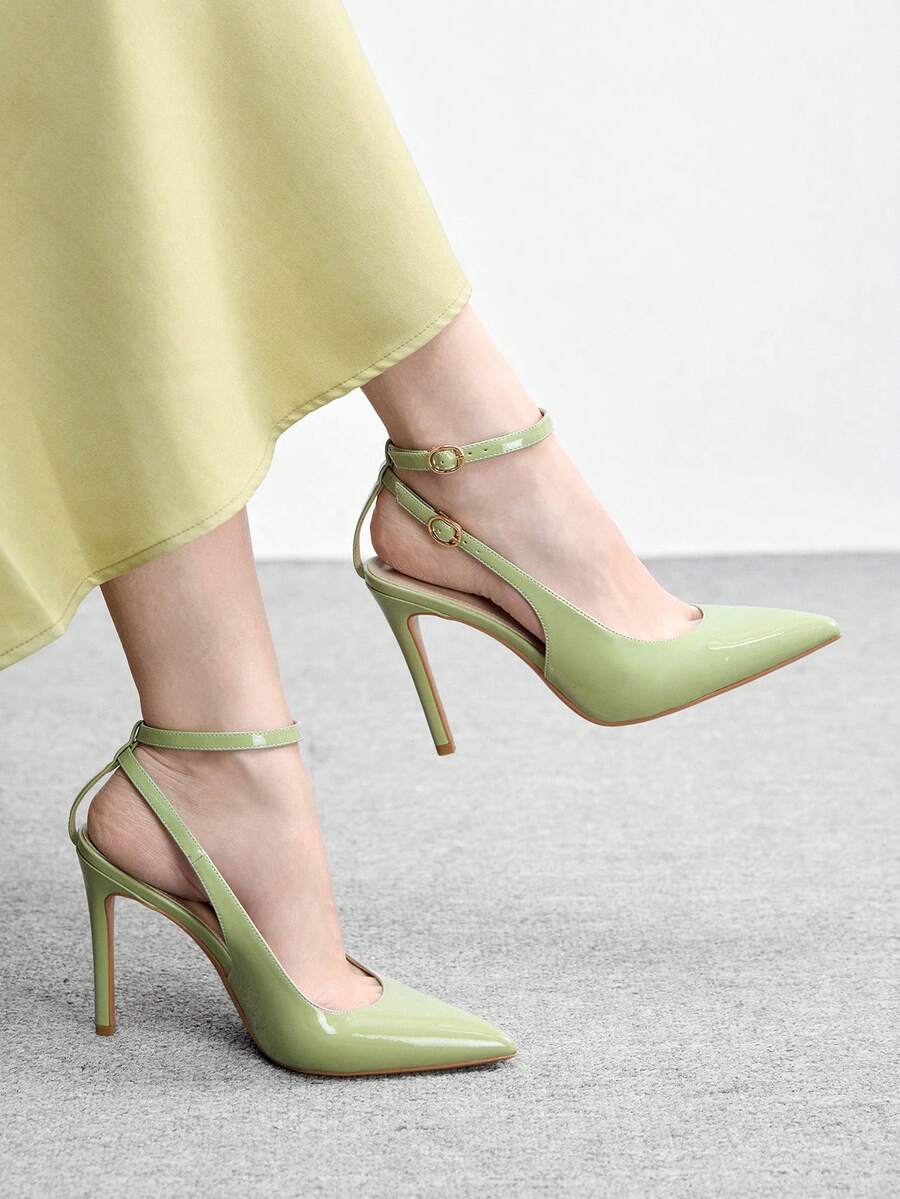 CUCCOO BIZCHIC New Versatile Pointed Toe Women's High Heels For Christmas Valentine's Day - Light green - View 1