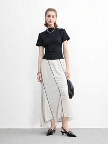 CUCCOO BIZCHIC 女士尖头黑色漆皮多带露后跟细高跟礼服鞋，适合通勤和约会 - 黑色 - 查看 6