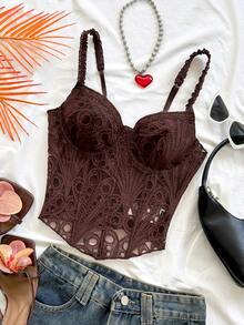Blusa sin mangas para mujer para ocasiones casuales como vacaciones, boda en la playa, graduación, brunch, Día de San Patricio, Spring Break, Pascua, festivales de música, estilo bohe - Café integral - Ver 11