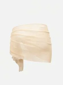 Swim Oasis 26SS 女士春夏沙滩套装，连体或分体式，优雅名媛复古波西米亚海洋风，饰以精致3D立体花卉图案，不对称肩部连体裤搭配裹身式短裙，高级套装 - 彩色 - 查看 9