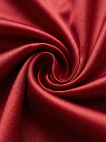 Franclia Women's Elegant Smooth Satin One-Shoulder Gathered Waist Red Jumpsuit, Stylish Jumpsuit, Women's Summer Outfit, Summer Vacation Outfit, Red Jumpsuit, Wide-Leg Jumpsuit, Off-Shoulder Jumpsuit, Casual Jumpsuit, Satin Jumpsuit, Women's Red Jumpsuit, Women's Casual Outfit, Summer Vacation Outfit, Women's Elegant Jumpsuit.Fashionable Casual Commuter Wear, Business Office Wear, Versatile And Stylish Everyday Casual Wear, Urban Teacher's Professional Attire - Red - View 5