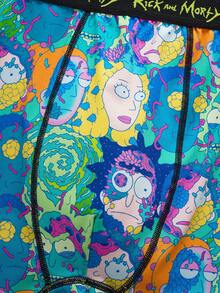 Rick and Morty X SHEIN 1pc Men's Boxer Briefs With Cartoon Character Digital Printing, Elastic Waistband - Green - View 5