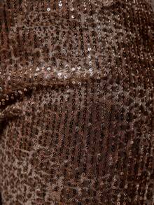 MUSERA 亮片豹纹修身七分裤，春夏度假海滩伊比沙岛音乐节派对优雅女神 - 棕色 - 查看 5