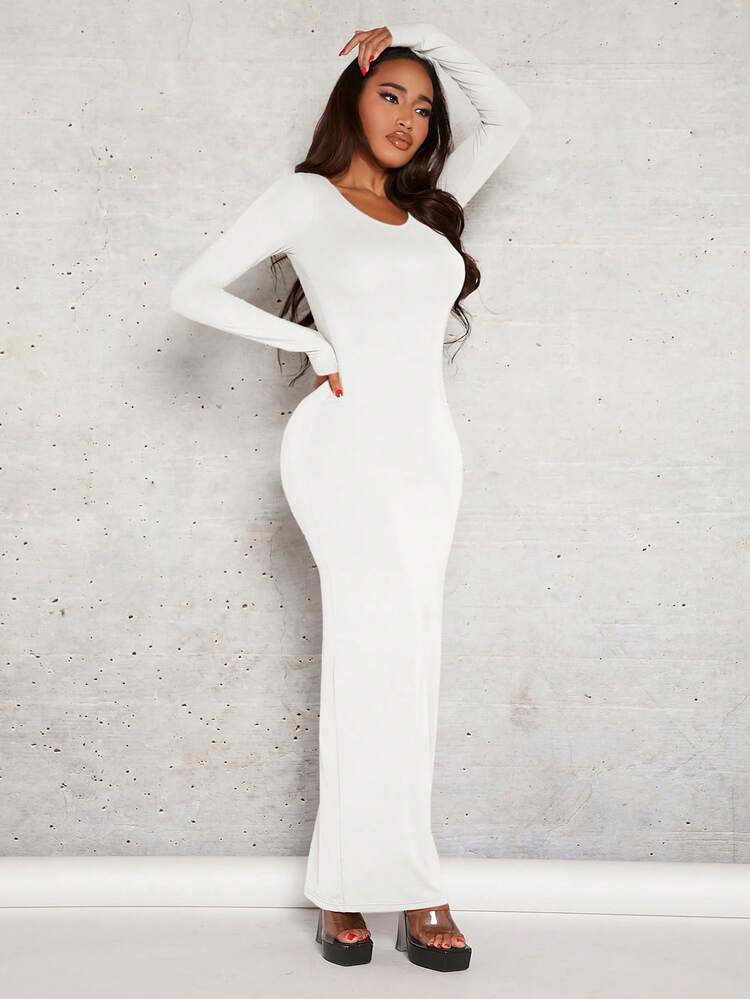 white tight maxi dress Elysium White Maxi Dress - US 8