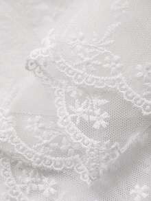 DAZY 女士蕾丝韩版清新休闲迷你裙 - 白色 - 查看 3