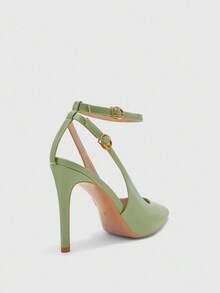 CUCCOO BIZCHIC New Versatile Pointed Toe Women's High Heels For Christmas Valentine's Day - Light green - View 9