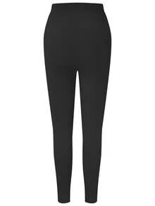 EMERY ROSE St. Patrick's Day Printed High Waisted Leggings, Casual Tight Elastic Pants - Black - View 2