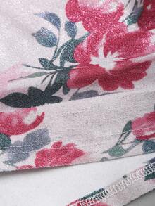 Sweetra 夏季女士玫瑰印花短袖修身吊带背心，约会、通勤皆宜。 - 粉色 - 查看 6