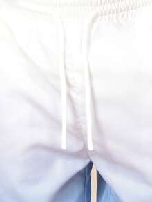 SUMWON 男童夏季度假渐变蓝色领纽扣衬衫和配套抽绳短裤两件套 - 藍色 - 查看 7