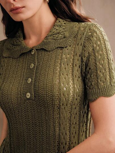 Anewsta Women's Solid Color Minimalist Short Sleeve Knit Top, Everyday Wear