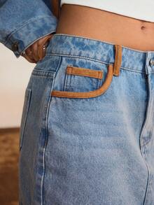 WESTFADE Women Denim Skirts - Light Wash - View 6