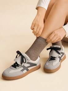 CUCCOO EASI Giày thể thao nữ màu be, kiểu dáng thường ngày, thích hợp cho dịp Giáng sinh. - Xám - Xem 7