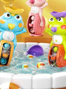 MINKOJA 1个青蛙戏水旋转玩具，适用于儿童泳池和浴室，复活节，复活节礼物，儿童节，儿童玩具，沙滩玩具，泳池玩具，水上玩具，儿童喷水玩具 - 彩色 - 查看 6