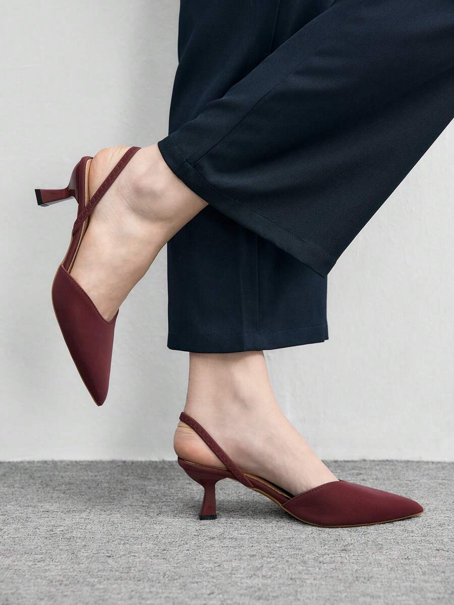 CUCCOO BIZCHIC Women's Pointed Toe Fashionable High Heels, Versatile For Daily Wear - Red - View 1