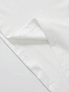 EMERY ROSE Women's Casual Crew-Neck T-Shirt With Heart And Slogan Pattern, Printed With "With God, All Things Are Possible" Women's Design Top, Comfortable To Wear - White - View 4