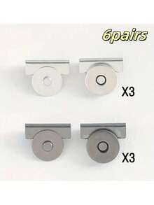 2/6/8 pares de broches magnéticos a presión para bolsos, hebillas invisibles y ocultas, broches magnéticos, broches para bolsos de cuero, botones, broches ocultos, botones sin costuras, cierres a presión. - Multicolor - Ver 22