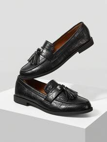 MOTF ZAPATOS PLANOS TIPO MOCASÍN CÓMODOS Y ELEGANTES DE ESTILO BRITÁNICO RETRO PARA MUJER - Negro - Ver 10