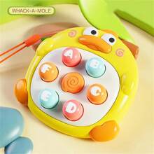 1pc Whack-A-Mole Mini Handheld Toy, Interactive Educational Toy For Toddlers, No Battery Needed Multi-Color Design, Suitable Gift For Kids 3+ Years Old , Christmas Birthday - Multicolor - View 4