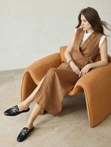 MOTF 适合圣诞节穿着的女士日常舒适平底便鞋 - 純黑 - 查看 9