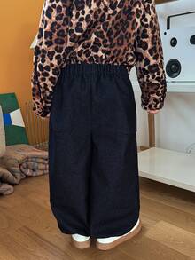 DAZY Toddler Boys' Loose Fit Denim Lantern Pants, Korean Style - Blue - View 2