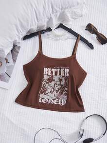 Eraneu 1 pieza Camiseta interior versátil de moda para mujer - Marrón - Ver 6