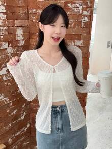 DAZY 韩版女士春夏背心 - 白色 - 查看 6