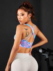 SHEIN 扎染印花露背无钢圈运动文胸 印花运动文胸 扎染运动文胸 豹纹运动文胸 瑜伽套装 文胸上衣 健身上衣 文胸 豹纹印花运动文胸 文胸 运动上衣 彩色运动文胸 彩虹豹纹运动文胸 女士运动服 健身服 女士上衣 运动上衣 女士内置文胸 女士运动套装 健身上衣 - 賓治酒 - 查看 2