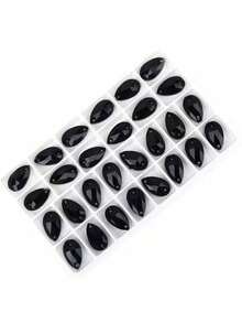 纤细水滴形玻璃多色闪亮手工缝制水晶水钻装饰珠，平底带孔宝石DIY配件，可缝制在衣服、连衣裙、包包、鞋子、胸针、耳环、手工艺品上。 - 彩色 - 查看 57