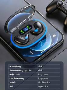 Teckwe Bone Conduction Sleep Headset, Wireless Invisible Earbuds, Lightweight Headphones With Sleep Mode, Painless Earphone For Side Sleepers, Sleep Better - one-size - View 4