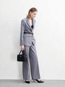 CUCCOO BIZCHIC 女士黑色基本款尖头精致搭扣办公室通勤商务细高跟鞋 - 黑色 - 查看 6