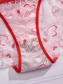 Eraneu 2件套可爱甜美少女内衣套装 - 粉色 - 查看 10