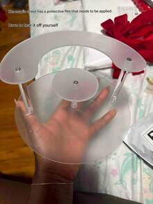 1 件现代亚克力圆形和梯形香水展示架，多层化妆品收纳架，高品质透明化妆品样品架 - 彩色 - 查看 5