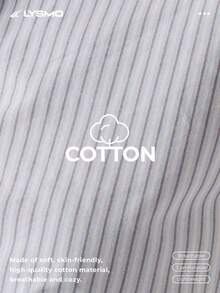 LYSMO 2026 New Arrive Minimalism Spring/Summer Women's Fashionable Striped Tie Collar Blouse,Stylish Women's Blouses/Casual Blouses For Women,Striped/Casual - Baby Blue - View 7