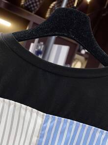 GlowEve CURVE Áo sơ mi cổ tròn kẻ sọc màu cỡ lớn dành cho nữ - Nhiều màu - Xem 3