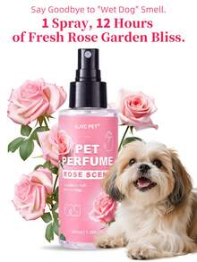 PETSIN Paws & Roses Waterless Pet Deodorizing Spray With Long-Lasting Rose Scent | Calming, Hypoallergenic Formula For Dogs & Cats | Between Baths Freshness & Odor Control - Rose - View 2