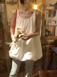 DAZY Women's Tie-Up Korean Style Casual Bow Tie Sleeveless Shirt Tank Top - White - View 9