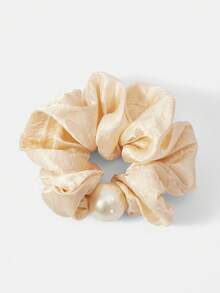 MOTF PREMIUM CHAMPAGNE SATIN SPLICING IMITATION PEARL LARGE INTESTINE RING - Champagne - View 2