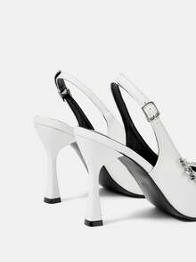 CUCCOO HITCHD Giày cao gót mũi nhọn đính đá lấp lánh dành cho nữ, kiểu dáng thanh lịch, sang trọng, lãng mạn, gợi cảm, phong cách Gothic, chất liệu da lộn màu đen, thích hợp cho váy dạ hội, dự đám cưới, tiệc trà chiều, hẹn hò, tiệc tùng, lễ hội, Halloween, Giáng sinh, Lễ Tạ ơn, sinh nhật. - trắng - Xem 12