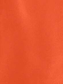 Vivid Eden 女士V领交叉腰带荷叶边纹理面料休闲度假连体裤 橙色连体裤 女士连体短裤 短款连体裤 - 亮橙色 - 查看 4