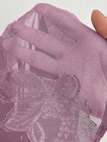 Viva Relle Blus Seksi Lengan Panjang Leher V Berkerut Ukuran Plus - Dusty Pink - View 7
