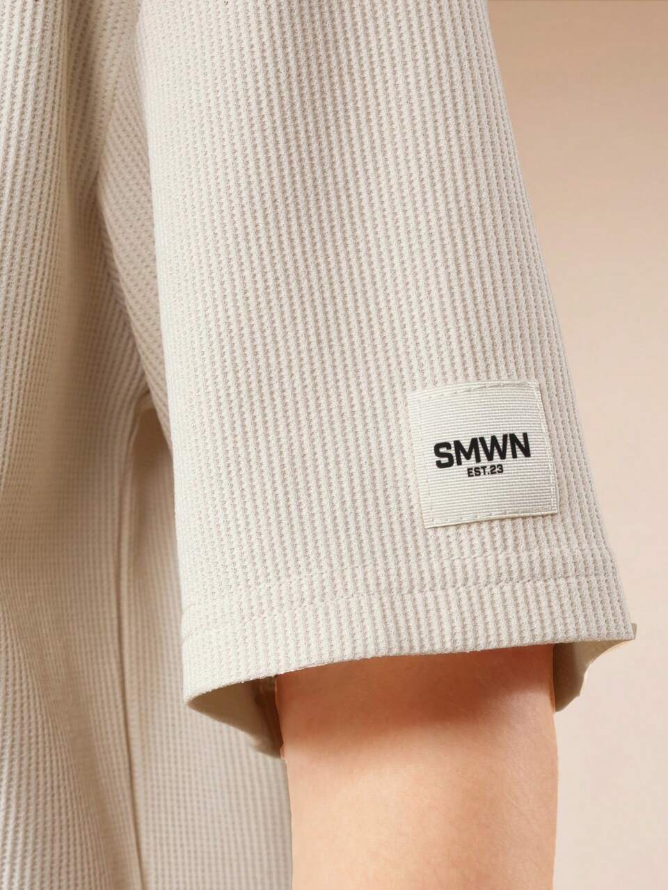 Boys Waffle Knit Short Sleeve Henley Top With Button Placket Ribbed Texture Casual Everyday Wear