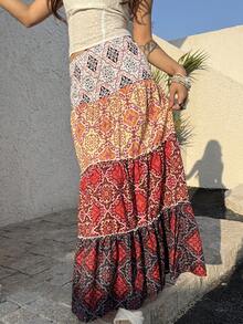 INAWLY 波西米亚碎花沙滩度假裙 - 彩色 - 查看 4