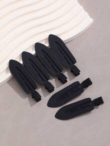 金属刘海发夹 U 型夹 化妆夹 6 件套，美发工具，美发产品及配件，适用于美发沙龙、美容院、旅行必备、返校季、旅行度假必备、女士发饰 - 黑色 - 查看 2