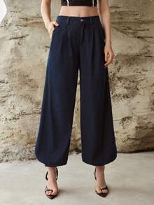 MOTF PREMIUM FOLD PLEATED DENIM JOGGER PANTS, SPRING/SUMMER - Blue - View 4