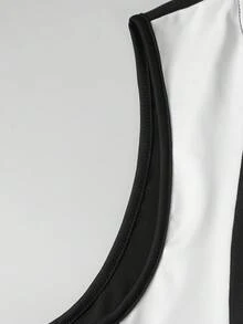 Manfinity Dauomo Camiseta de tirantes casual y versátil de cuello redondo con contraste de color para hombre - Multicolor - Ver 6