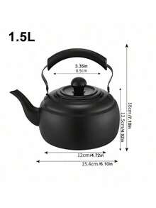 1 pieza Tetera de acero inoxidable con filtro, utilizada para infusionar y hervir té, herramienta de cocina duradera con asa, diseño moderno, para restaurante, hotel, cocina de inducción, tetera comercial, para exteriores, camping - Multicolor - Ver 11