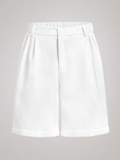 Officeau 男士夏季休闲百慕大直筒5短裤，时尚户外短裤，工作服短裤