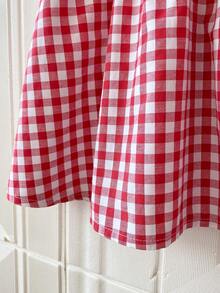 SHEIN Robe à carreaux rouges et blancs pour bébé fille, robe d'été sans manches avec col brodé de cerises, robe de princesse douce et fraîche pour le printemps/été. Vêtements de pique-nique pour bébé fille, vêtements rétro pour bébé, vêtements vintage pour l'été, robes d'été, robes de bal, robe rose - Rouge - Voir 8