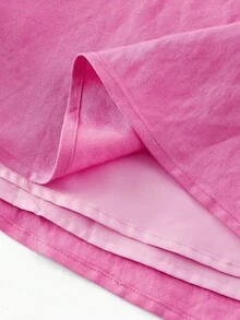 ZEYLAH 褶饰不对称领口中长连衣裙 - 玫紅色 - 查看 6