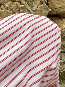 Sunnyshic 女士复古性感显瘦优雅休闲舒适条纹裤，适合春夏度假和户外活动穿着 - 粉色 - 查看 8